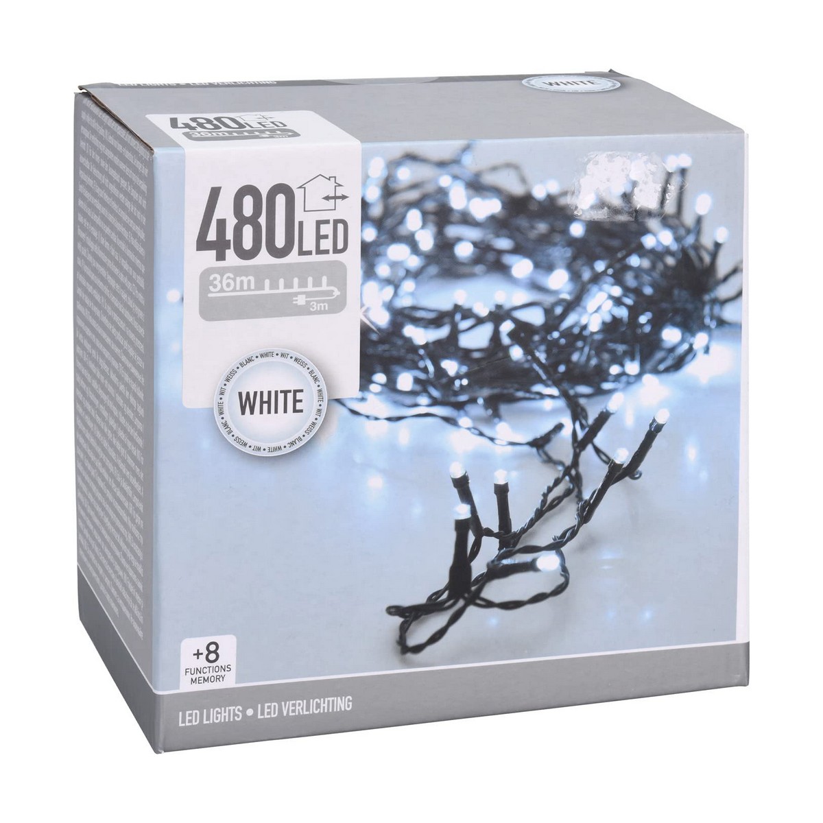 LED-lichtkrans Wit (53 m)